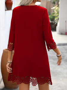 European and American style <b>dress</b> 2026 spring and summer new products holiday floral half-sleeved A-line skirt - Product Image 3