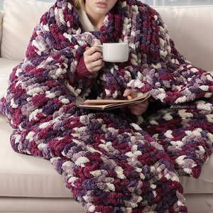 New Handmade Hiện Đại Nhiều Màu Chenille Sợi <span class=keywords><strong>Knit</strong></span> Ném Chăn Bán Buôn Giá Tùy Chỉnh Sofa Ném Cho Trang Trí Nội Thất - Product Image 4