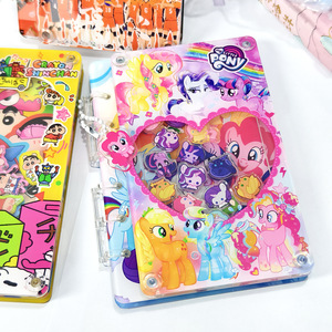 Quaderno Planner A7 Creativo Fai-da-Te con Copertina Acrilica a Fogli Mobili con Disegno a Linee di Cuccioli in Stile Anime - Product Image 6