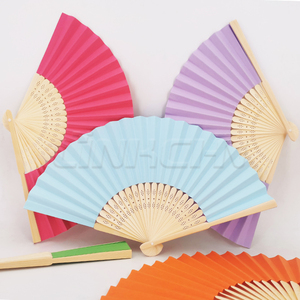 <strong>Personalised</strong> Flower Printed Bamboo <strong>Hand</strong> <strong>Fan</strong> with Your logo - Product Image 1