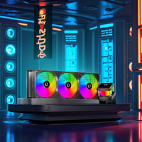 Refroidisseur de processeur numérique ARGB Fantasy WuKong 360 mm pour PC de jeu Intel et AMD, refroidisseur liquide PWM AIO, boîtier d'ordinateur
