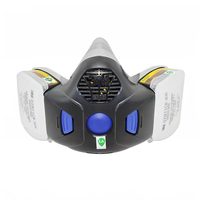 Masque respiratoire demi-face réutilisable 3M HF-800 Series Secure Click en silicone avec diaphragme vocal