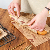 Papier ciré jetable en gros avec revêtement, excellent pour l'emballage alimentaire, sandwichs, pizzas, gâteaux, rouleaux de poulet, pain