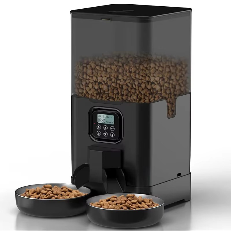 Black - Button Control - Dual Bowls