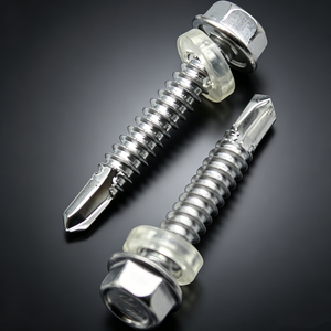 Tornillos hexagonales de acero inoxidable de producción automática, tornillos para techos al por mayor de fábrica con arandela - Product Image 1