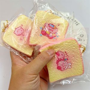 Jouet Squishy Kawaii Kirby en PU, 7 cm, rose, en forme de pain grillé, à rebond lent, super doux, anti-stress, cadeau pour enfants et adultes, pour pendentif, vente en gros - Product Image 3