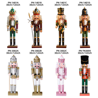 Figur Resin Nutcracker Kartun Natal Buatan Tangan dengan Sumber Cahaya LED Ramah Lingkungan Dapat Disesuaikan Dekorasi Rumah
