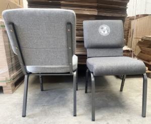 Silla de Auditorio Apilable de Lujo, Sillas de Iglesia con Marco de Metal, Sillas de Iglesia al por Mayor para Conferencias, Uso en Hoteles y Exteriores - Product Image 4