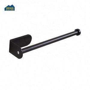 Porte-rouleau de papier toilette mural moderne sans perçage, auto-adhésif, couleur noire, pour la cuisine et l'hôtel - Product Image 4