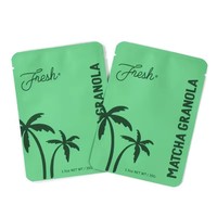 Feuille d'aluminium Mylar argenté mat pour le stockage des aliments Emballage thermoscellé coloré Pochette anti-odeur Sachets de thé à 3 joints latéraux