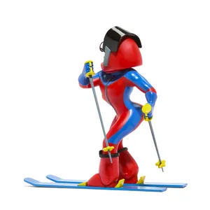 Personalizzato di alta qualità 3D in vinile Action figure in stile cartone animato PVC arte giocattoli per designer-Snowboarder e sciatore <span class=keywords><strong>figurine</strong></span> - Product Image 5