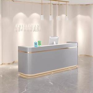 Comptoir <span class=keywords><strong>de</strong></span> caisse moderne en bois écologique, couleur personnalisée, pour salon <span class=keywords><strong>de</strong></span> beauté, bureau, hôtel, centre commercial, bar, réception - Product Image 3