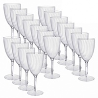Gobelets en plastique transparents jetables pour fêtes, verres à vin jetables, flûtes à champagne en plastique de 6 oz/9 oz