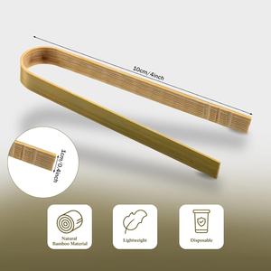 Hochwertige Natürliche Bambus-Zangen für Salat Einweg-Bambus-Zangen für Partys <span class=keywords><strong>Mini</strong></span>-Bambus-Einwegzangen - Product Image 4