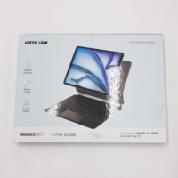 Caja de papel de cartón para portátil rígida de lujo Base y tapa de revestimiento de esponja para iPad Estuche para teclado inalámbrico