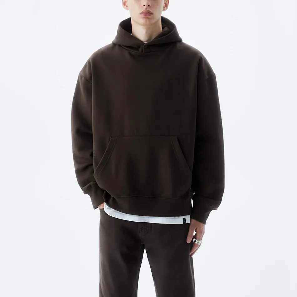 Erkekler Dongguan şehir Streetwear OEM boyun düğmesi özel tasarımlar polar kumaş ağır svetşört