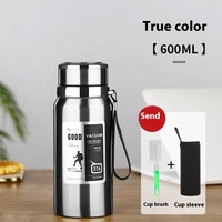 Botol Air Stainless Steel 316 Kapasitas Besar 1000ml untuk Outdoor, Pelajar, Portabel, Mobil, Termos Isolasi untuk Minuman Panas dan Dingin