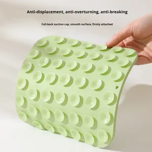 Juegos de alimentación ecológicos para perros y gatos, ODM/OEM, productos de silicona para mascotas, tapete de comedor con cinturón de sujeción, platos para mascotas con ventosa. - Product Image 1