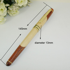 ACMECN Nouveauté en promotion : <span class=keywords><strong>Stylo</strong></span> plume artisanal en bois, papeterie de bureau, décorations en érable et bois de rose, stylos à encre liquide, cadeaux en bois - Product Image 1