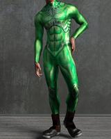 King Mcgreen Star Halloween Combinaison 3d Impression Numérique Lignes Irrégulières Adulte Cosplay Body Carnaval Fête Hommes Catsuit