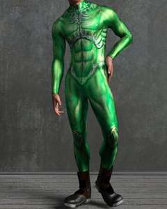 King Mcgreen Star Mono de Halloween Impresión digital 3D Líneas irregulares Adulto Cosplay Body Carnaval Fiesta Hombres Catsuit - Product Image 4