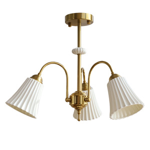 Lampadario da soggiorno in ceramica semplice e moderno in stile Art Déco medievale, letto francese retrò americano, lampade da pranzo e da studio - Product Image 5