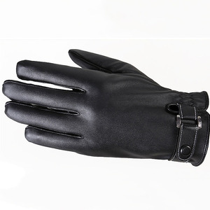 Gants d'affaires pour hommes, mitaines d'hiver, écran tactile, coupe-vent, gants <span class=keywords><strong>de</strong></span> <span class=keywords><strong>conduite</strong></span> en <span class=keywords><strong>cuir</strong></span> PU - Product Image 6