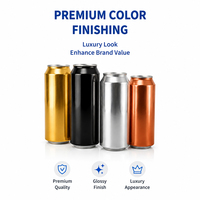 Échantillon gratuit de canette en aluminium pour bière 500 ml, canette pour boisson 330 ml, canette en aluminium standard élégante pour jus
