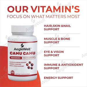 AegleWell, cápsulas de extracto de Camu de etiqueta privada, potenciador del sistema inmunológico <span class=keywords><strong>natural</strong></span>, cápsulas de vitamina C Camu orgánico - Product Image 2