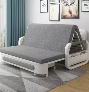 Sedia pieghevole moderna, divano letto, divano letto a tre posti, soggiorno in legno, divano letto multifunzione