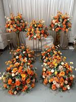 Boule de fleurs artificielles IFG 70 cm bleu vert orange - Prix de gros d'usine pour les occasions de mariage et de Noël