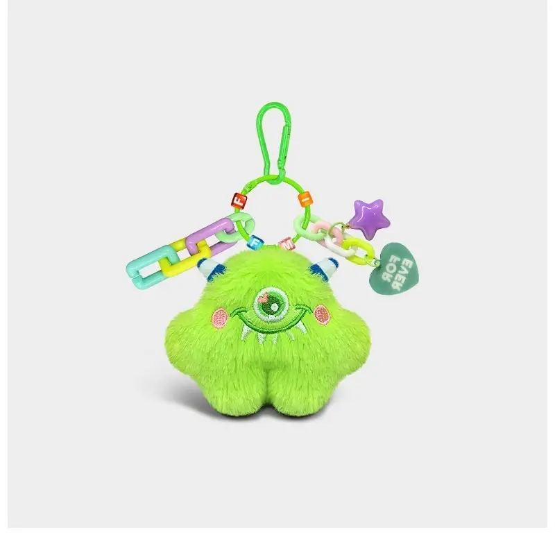 New Monster Keychain Plush Toy Bag Small Pendant Cartoon DIY Phone Chain