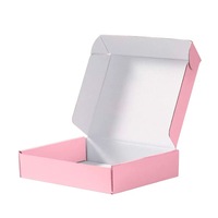 Premium-Qualität Maßgefertigte Papierbox Individueller Druck Rosa Wellpappe Kartonverpackung Maßgefertigte Schuh- und Kerzen-Papierbox