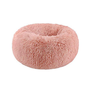 Wholesale Wholesale Manufacturer Soft Luxury <b>Plush</b> Grey White Pet Cushion Round <b>Dog</b> <b>Bed</b> - Product Image 1