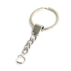 Gift Hardware Keychain Metal Accessories Custom Key Double Ring Hanging Ring Alloy Head Keychain