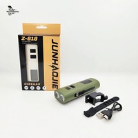 Neue Multifunktions-ABS-wasserdichte Taschenlampe mit Powerbank, Warnlicht, digitaler Batteriestandsanzeige, Arbeitslicht und Fahrradlicht