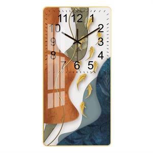 Reloj de Pared Rectangular de Porcelana Cristalina de Marca, Esfera Recubierta de Papel, Decoración para Sala de Estar y Dormitorio, Relojes de Pared de Plástico Económicos - Product Image 2