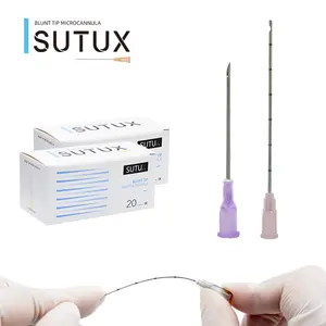 CozySculpt elasty disposable blunt tip fine micro cannula needle facial microcannula 22g 23g 25g for filler injection