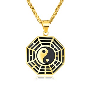 Collar creativo Retro especial de acero inoxidable para hombre, amuletos tailandeses de Marvel Yin Yang - Product Image 3