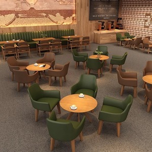 Mobilier Commercial de Restaurant Occidental en Bois, Chaises et Tables pour Librairies, Cafés, Salons de Thé et Pâtisseries - Product Image 3