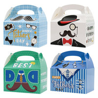 Cajas de Regalo con Temática del Día del Padre, Bolsas de Regalo con Asas, Feliz Día del Padre, Cajas de Papel Reciclables para Dulces, Artículos para Fiestas