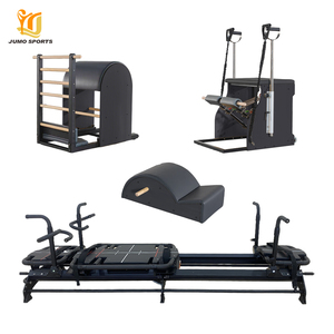 Wholesale Commercial Black Aluminum Professional Reformer Machine Set for Gym Use Mega Reformer L3 Set <b>Yoga</b> Stud - Product Image 1