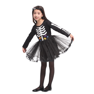 Costume da Scheletro Diabolico per Bambini e Donne, Vestito da Teschio per Feste a Tema - Product Image 3