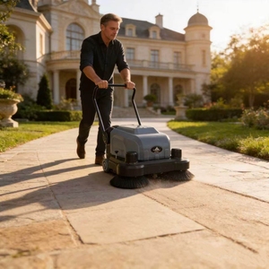 New Power <b>Walk</b> Behind Floor <b>Machine</b> Commercial Street Sweeping Equipment - Product Image 1