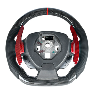 Volant en fibre de carbone personnalisé avec revêtement en cuir noir pour <span class=keywords><strong>Chevrolet</strong></span> <span class=keywords><strong>Corvette</strong></span> <span class=keywords><strong>C7</strong></span> Camaro 2012 <span class=keywords><strong>2014</strong></span> 2015 2016 2017 - Product Image 2
