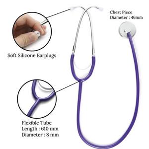 Estetoscopio Manual de Una Sola Cabeza, Herramienta de Enseñanza Duradera de Plástico y Metal con Componentes de Acero - Product Image 2