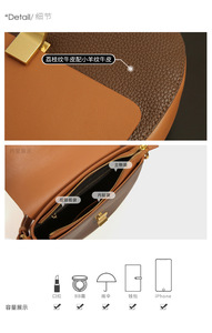 กระเป๋าถือหนังแท้แบรนด์เนมหรูหราสำหรับผู้หญิง - Product Image 5