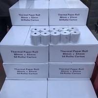 Rouleaux de papier thermique premium blanc 57x50mm 100% pâte de bois, simples, pour terminaux de paiement et imprimantes de reçus portables Bluetooth POS