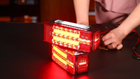 Nouveau feu arrière combiné rectangulaire LED étanche 12V pour remorque et camion
