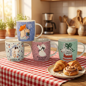 Mug en céramique de porcelaine à thème animalier de dessin animé, directement de l'usine, sans danger pour les aliments, compatible micro-ondes, réutilisable, compatible lave-vaisselle, personnalisable - Product Image 6